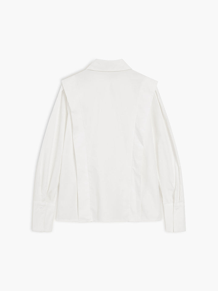 Fair and Square Classic Cotton Blouse – Stylish Women’s Long Sleeve Shirt with Collar