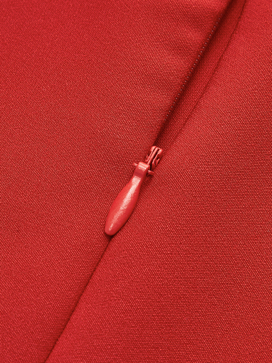 Red Long Sleeve Christmas Mini Dress – Elegant Mock Neck Party Dress