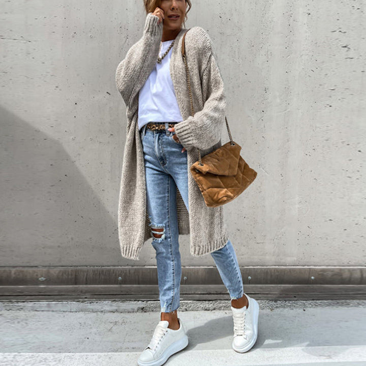 Women’s Oversized Knit Duster – Longline Winter Cardigan