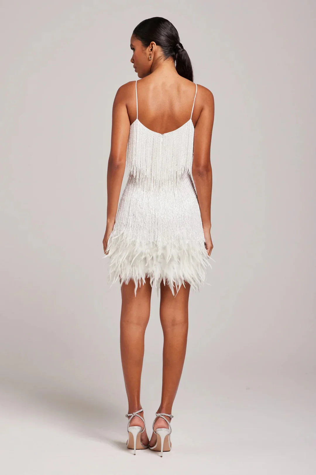 Isla | Women’s Feather Party Mini Dress with Fringe Details