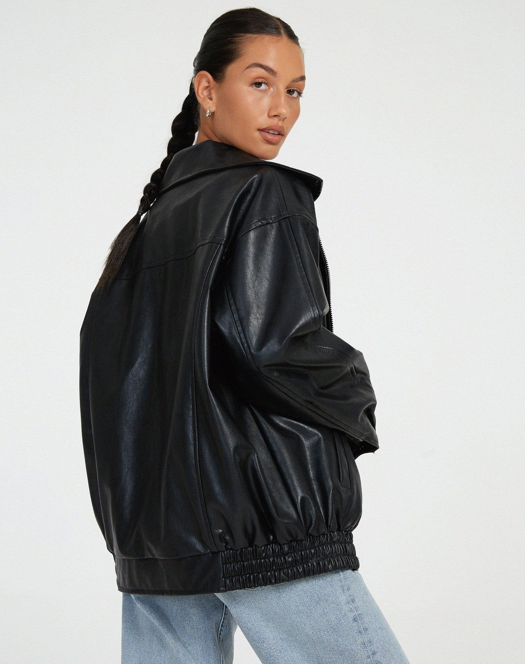Liza | Loose Leather Jacket