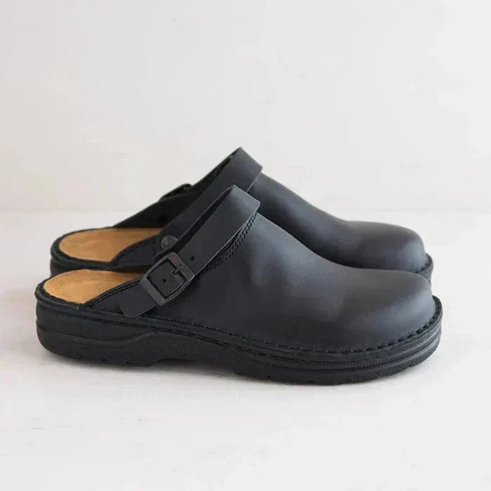 Diana | Women's Slip-On Leather Cushioned Clogs