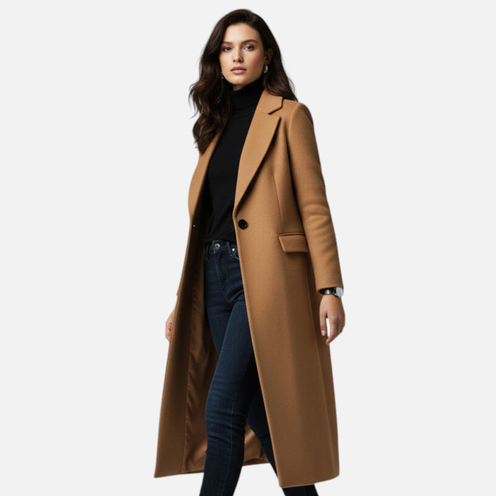 Women’s Winter Overcoat – Lapel Collar Elegance