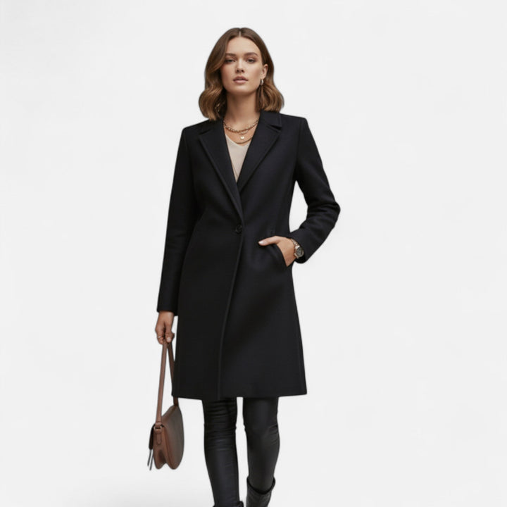 Women’s Winter Overcoat – Lapel Collar Elegance