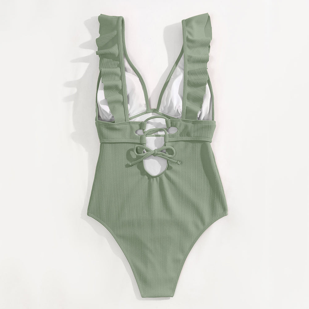 Women's One-Piece Ruffle Swimwear