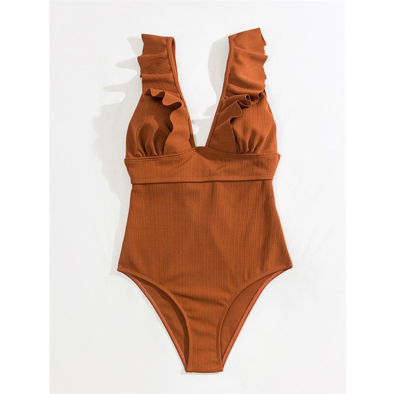 Women's One-Piece Ruffle Swimwear