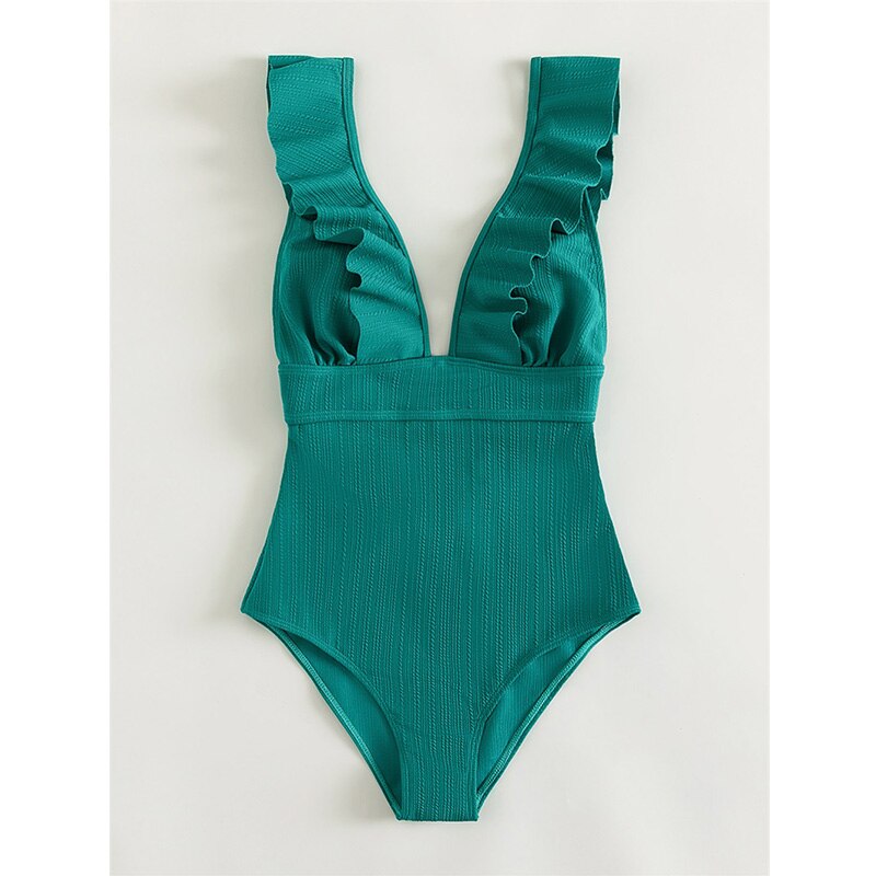 Women's One-Piece Ruffle Swimwear