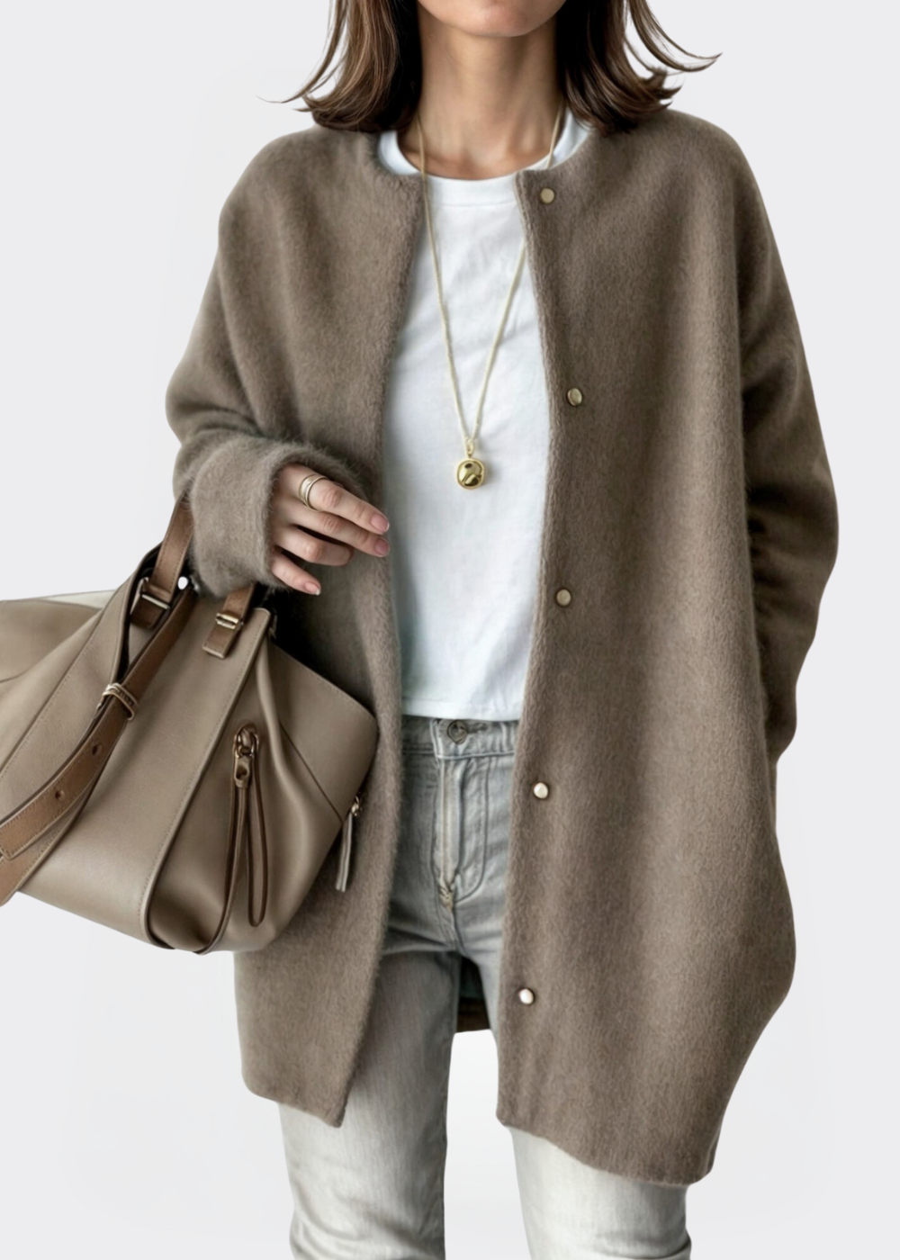 Women’s Cozy Wool-Blend Long Cardigan