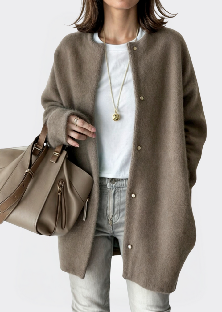 Women’s Cozy Wool-Blend Long Cardigan