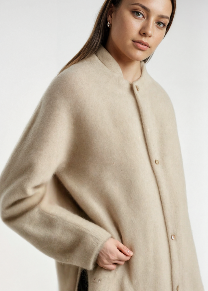 Women’s Cozy Wool-Blend Long Cardigan