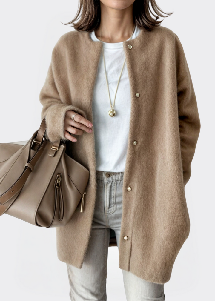 Women’s Cozy Wool-Blend Long Cardigan