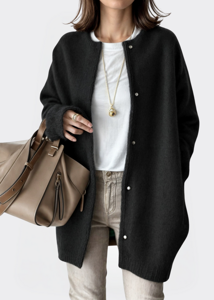 Women’s Cozy Wool-Blend Long Cardigan