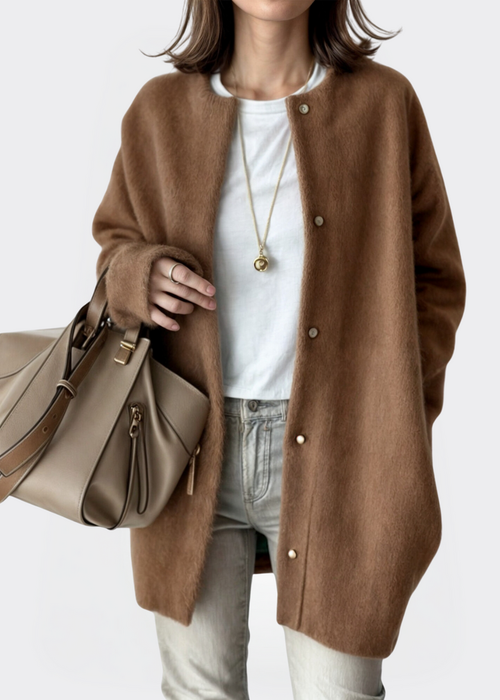Women’s Cozy Wool-Blend Long Cardigan