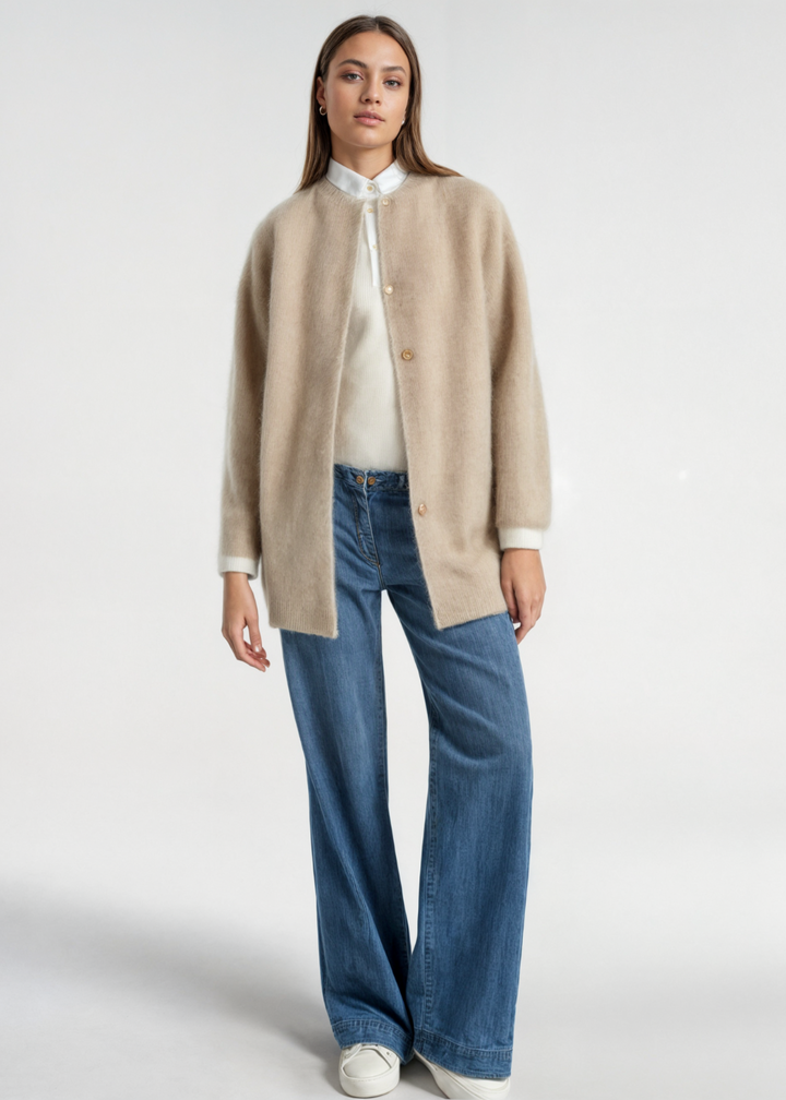 Women’s Cozy Wool-Blend Long Cardigan