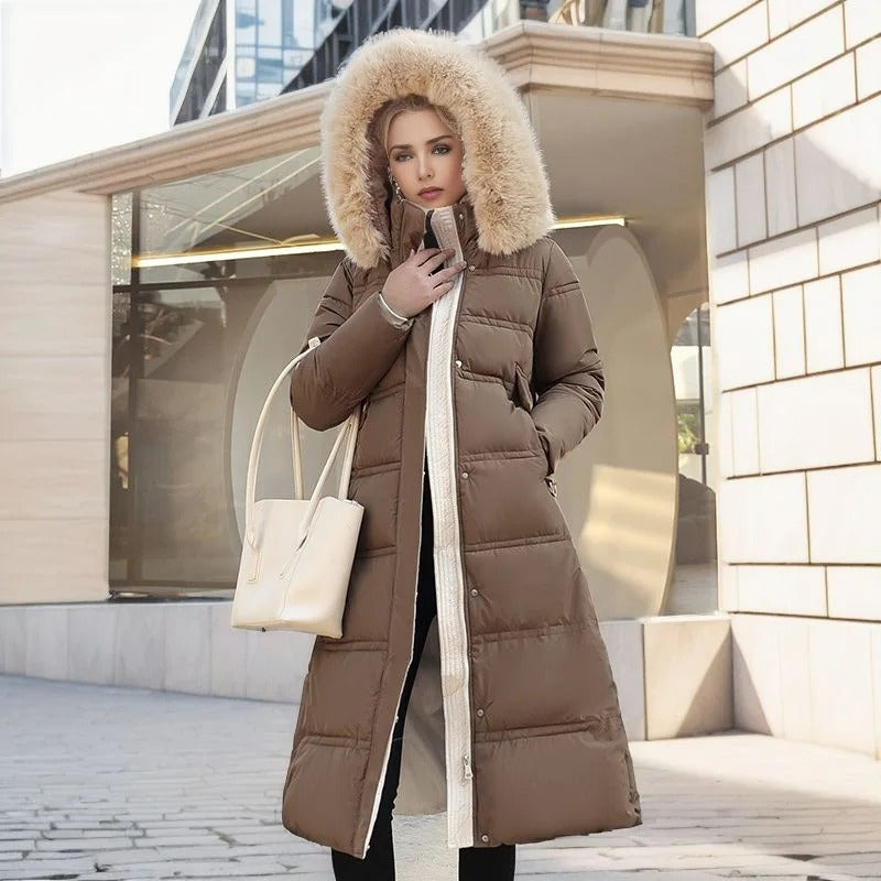 Isabelle | Women’s Long High-Collar Winter Puffer Coat