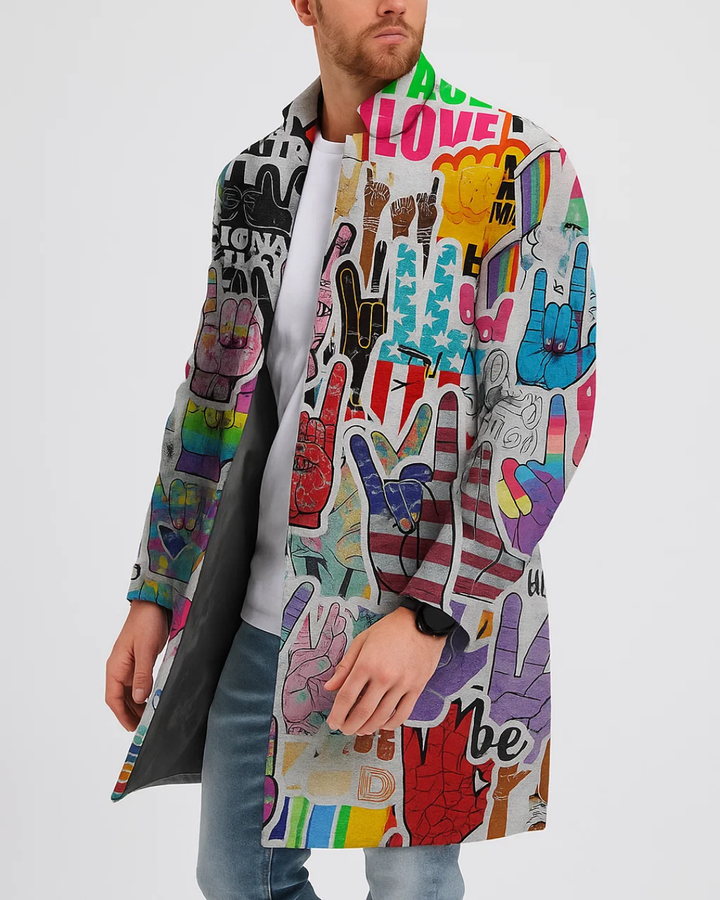 Men's Stylish Graphic Coat