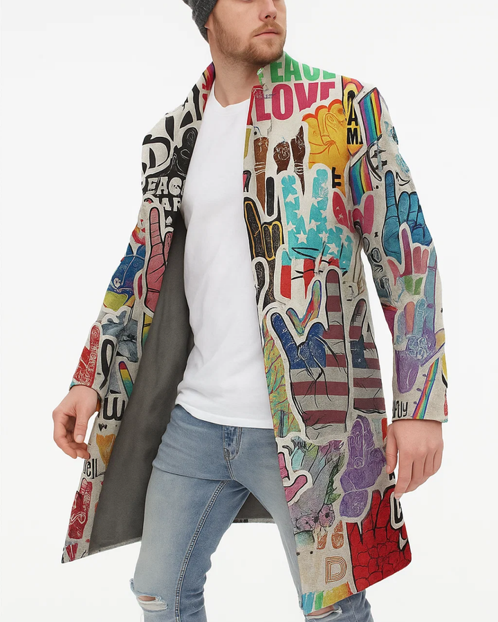 Men's Stylish Graphic Coat
