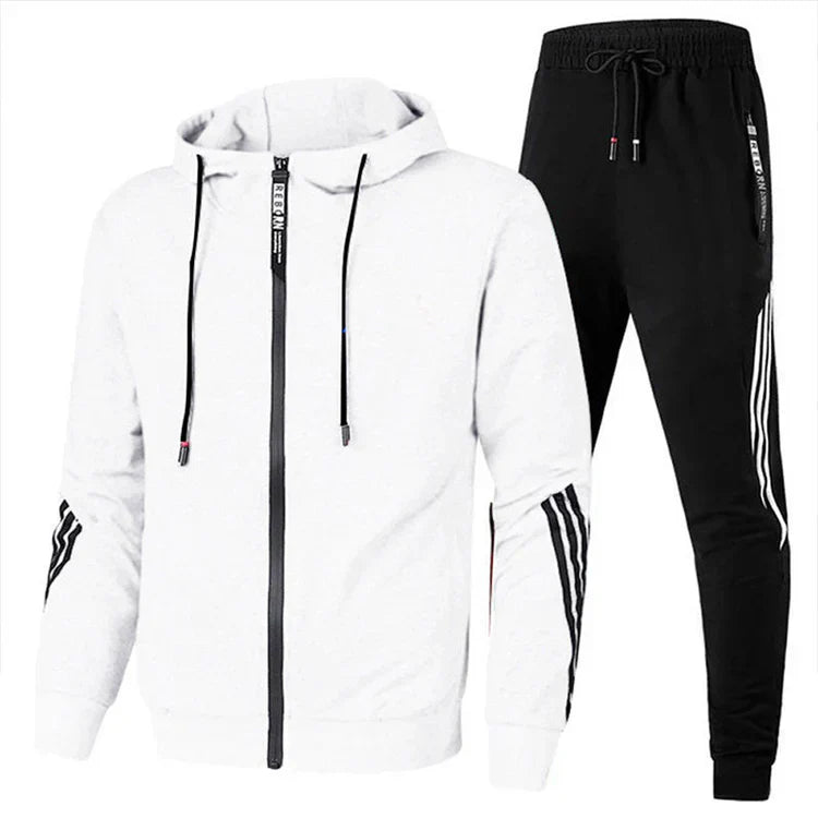 Men's Casual Sports Tracksuit With Zip Fastening