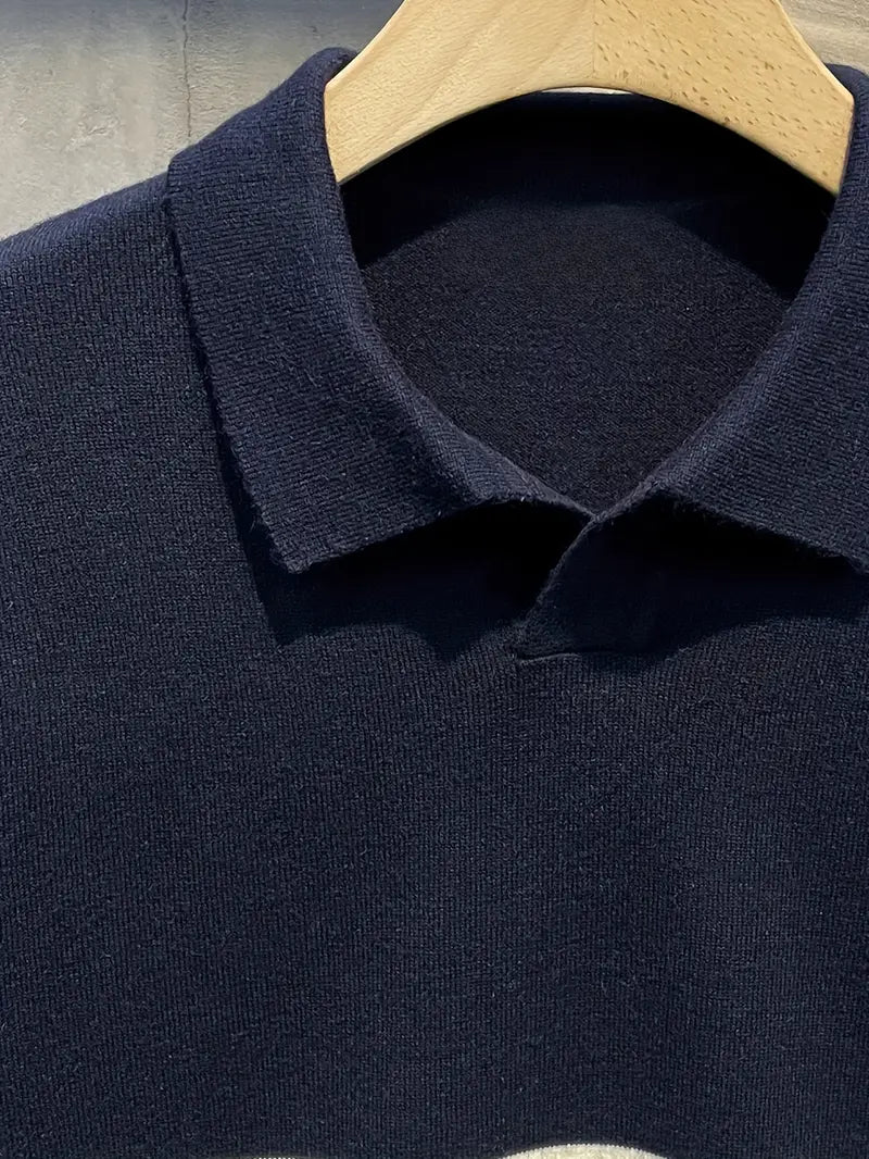 Men's Casual Sweater with a Collar