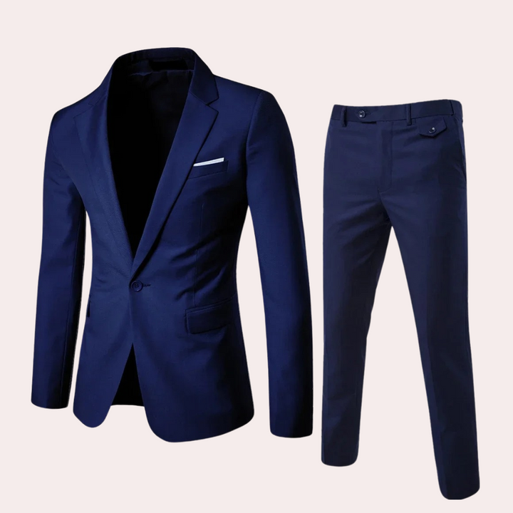 Men's Elegant Blazer and Trousers Suit Set