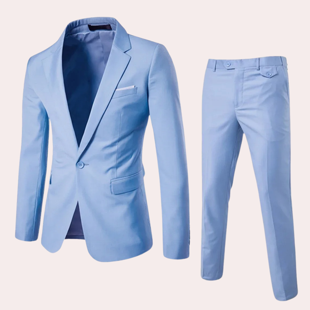 Men's Elegant Blazer and Trousers Suit Set