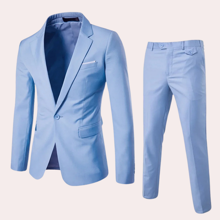 Men's Elegant Blazer and Trousers Suit Set