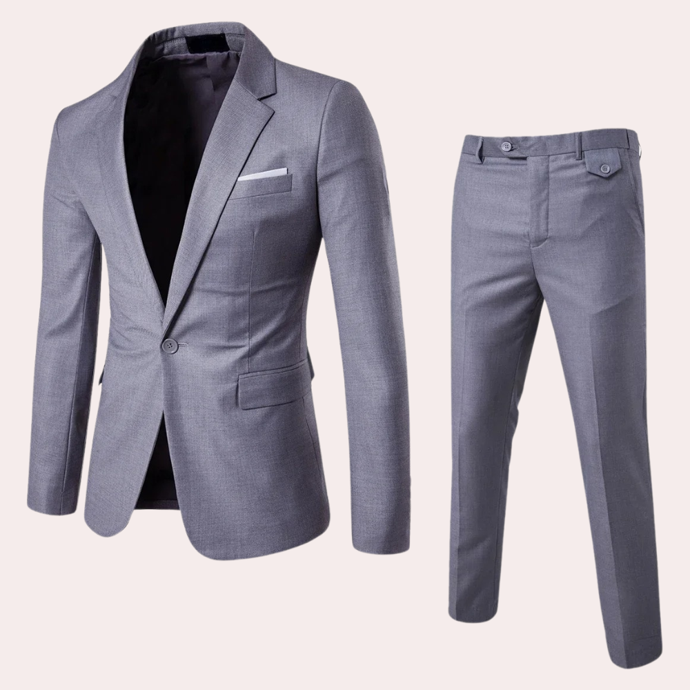 Men's Elegant Blazer and Trousers Suit Set