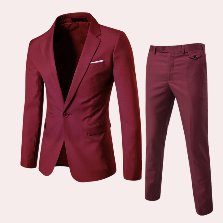 Men's Elegant Blazer and Trousers Suit Set