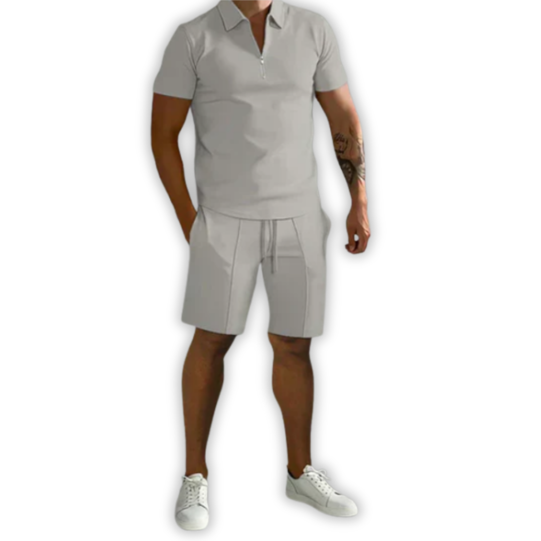 Men's Relaxed Fit Shirt and Shorts Summer Set