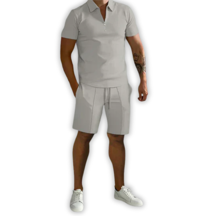 Men's Relaxed Fit Shirt and Shorts Summer Set