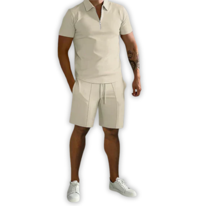 Men's Relaxed Fit Shirt and Shorts Summer Set