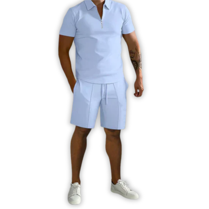 Men's Relaxed Fit Shirt and Shorts Summer Set