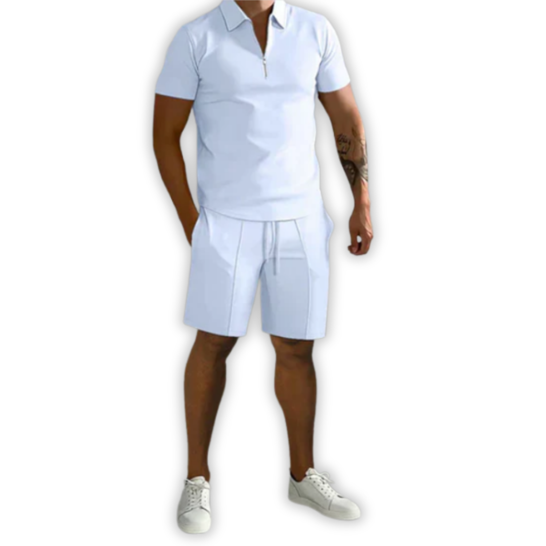 Men's Relaxed Fit Shirt and Shorts Summer Set