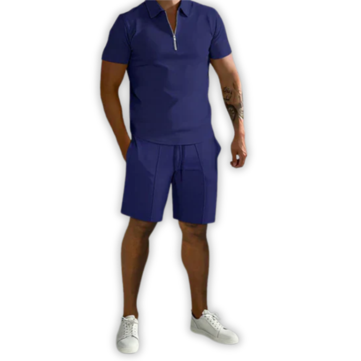 Men's Relaxed Fit Shirt and Shorts Summer Set