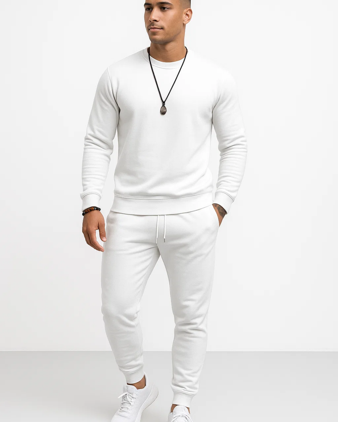 Men's Relaxed Tracksuit Set with Sweatshirt and Joggers