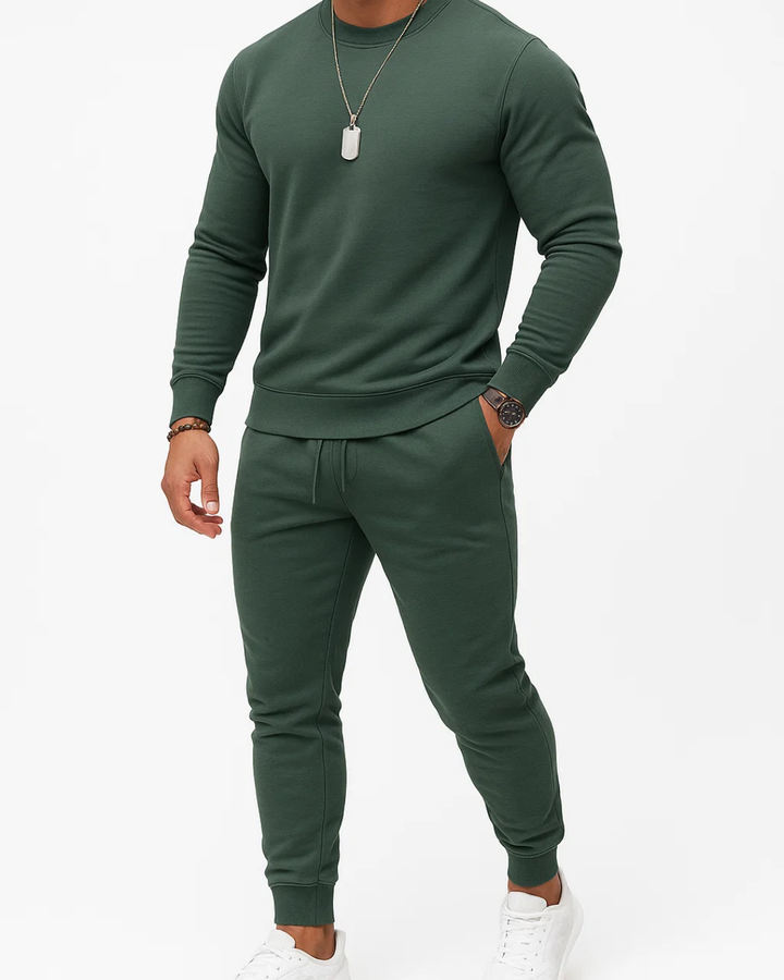 Men's Relaxed Tracksuit Set with Sweatshirt and Joggers