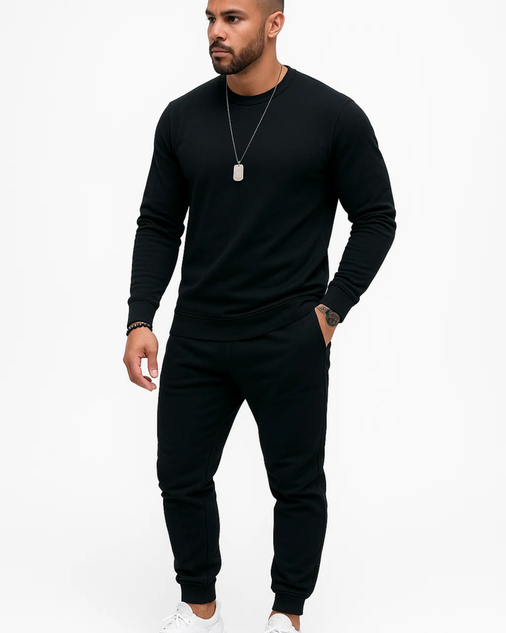 Men's Relaxed Tracksuit Set with Sweatshirt and Joggers