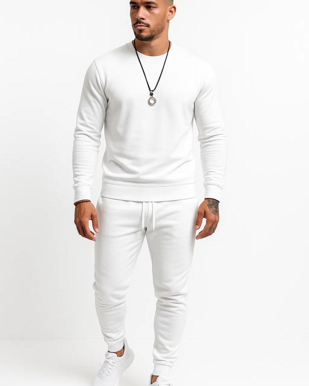 Men's Relaxed Tracksuit Set with Sweatshirt and Joggers