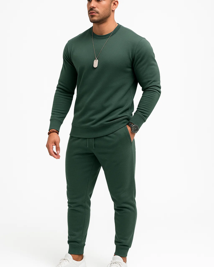 Men's Relaxed Tracksuit Set with Sweatshirt and Joggers