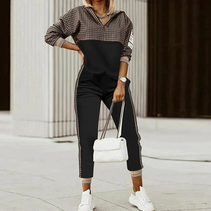 Sarah | Women's Modern Zipper Tracksuit Set