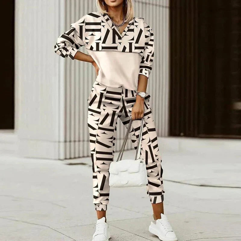 Sarah | Women's Modern Zipper Tracksuit Set
