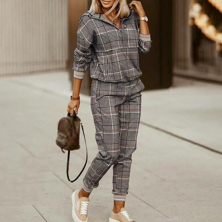 Sarah | Women's Modern Zipper Tracksuit Set