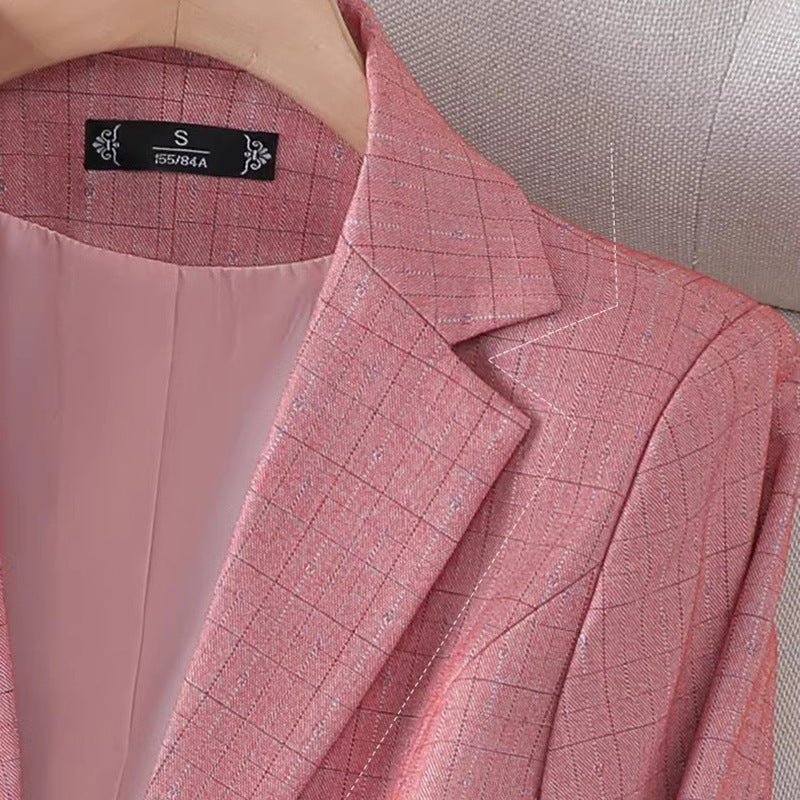 Delilah | Women's Tailored Grid Pattern Blazer