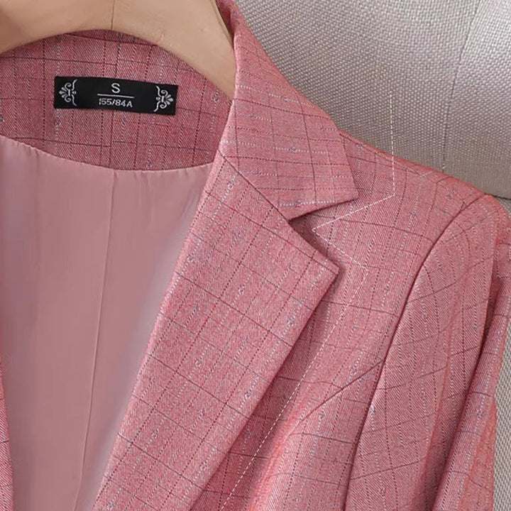Delilah | Women's Tailored Grid Pattern Blazer