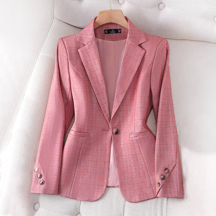 Delilah | Women's Tailored Grid Pattern Blazer