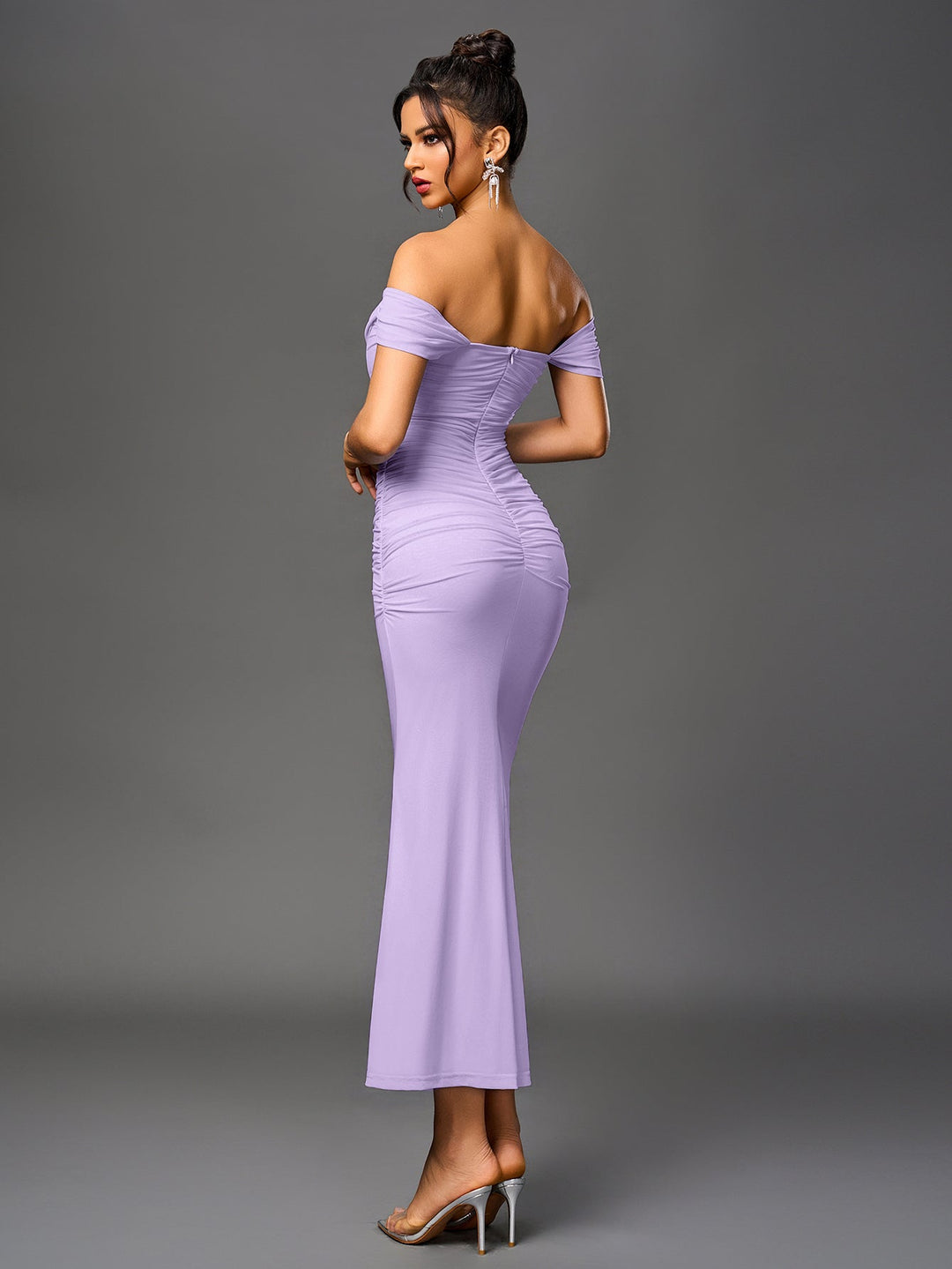 Women’s Off-Shoulder Bodycon Maxi Dress – Elegant Winter Party & Christmas Evening Dress