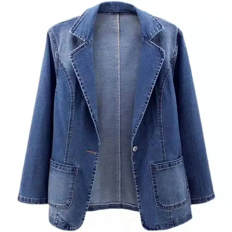 Women’s Tailored Denim Blazer Jacket for Everyday
