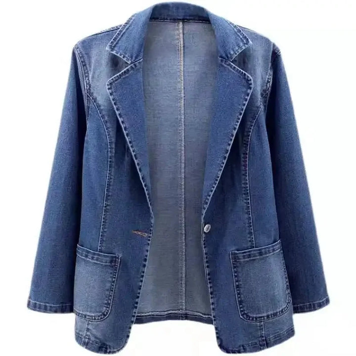 Women’s Tailored Denim Blazer Jacket for Everyday