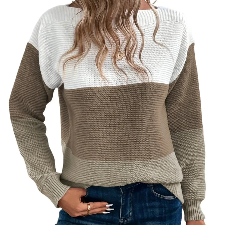 Women’s Cozy Winter Colour-Block Pullover