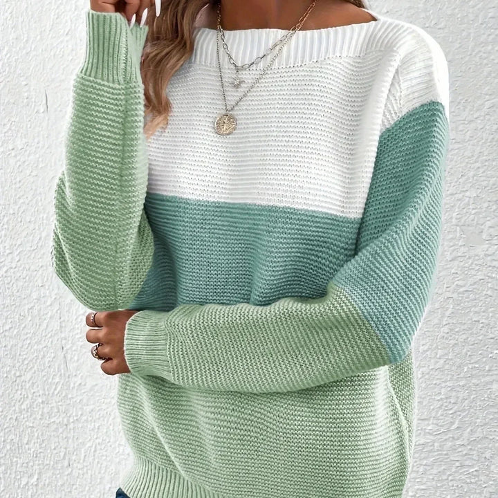 Lily | Women's Winter Color Block Turtleneck Sweater